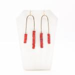 Red Horn Earrings