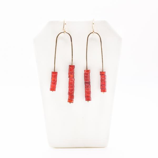 Red Horn Earrings