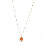 Carnelian Teardop Necklace