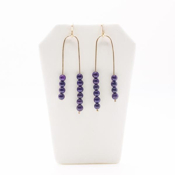 Purple Jade Earrings