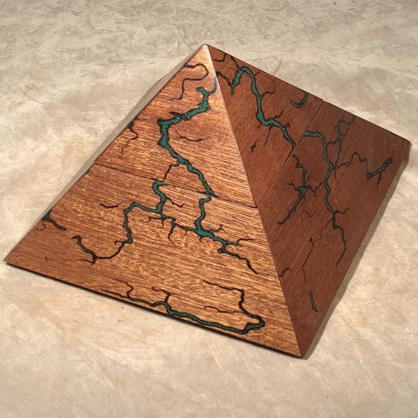 large Mahogany/Turquoise pyramid