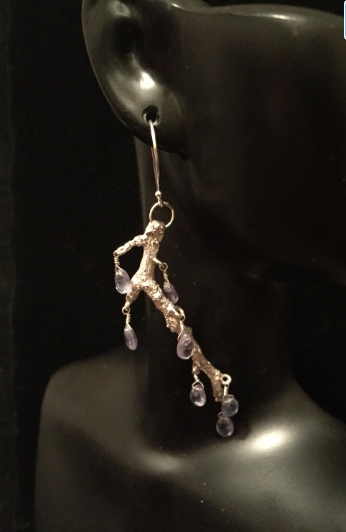 Branch earrings with Tanzanite picture