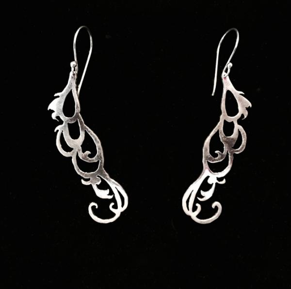 Swirl, vine earrings