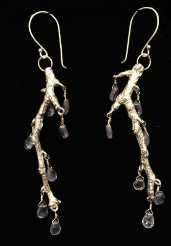 Branch earrings with Tanzanite picture