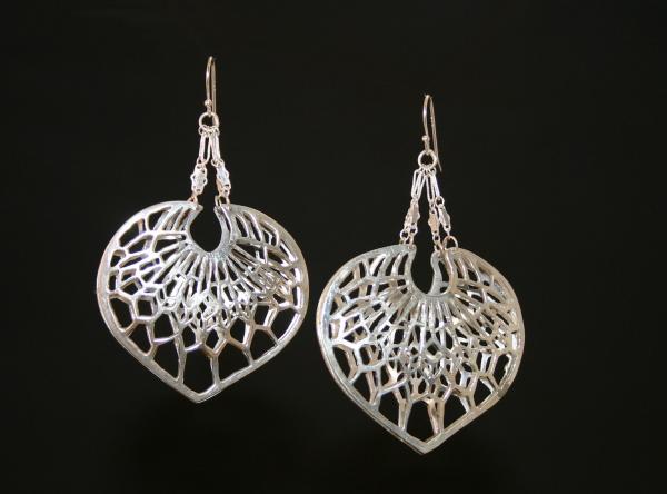 Pierced heart earrings