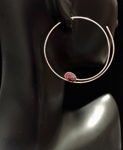Gemstone hoop earrings picture