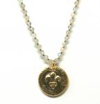 Fleur de Lis Medallion Necklace