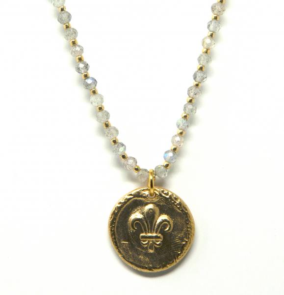 Fleur de Lis Medallion Necklace picture