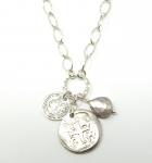 Silver Roman Cross Necklace