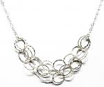 Silver Layered Rings Necklace