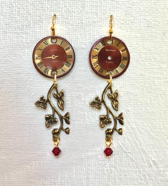 Vintage Russian Watch-faces - Red and Gold - Vine Motif