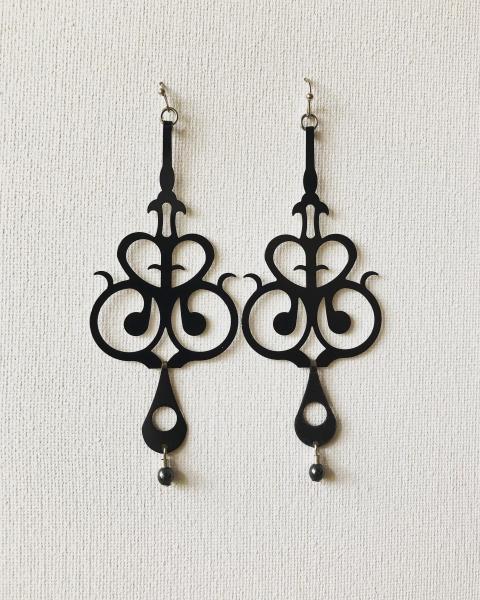 Midcentury Clock-Hand Earrings picture