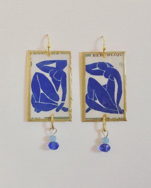 Matisse Postage Stamp Earrings - France