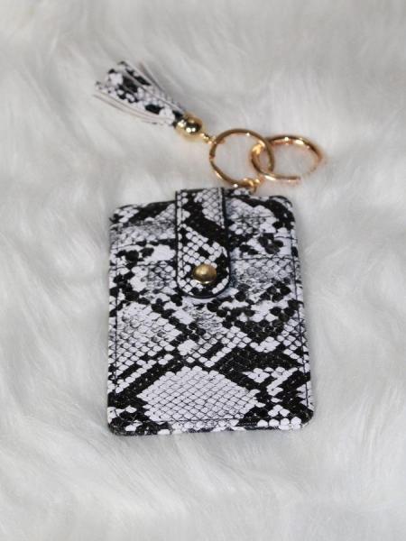 Black & White Snake Keychain Wallet picture