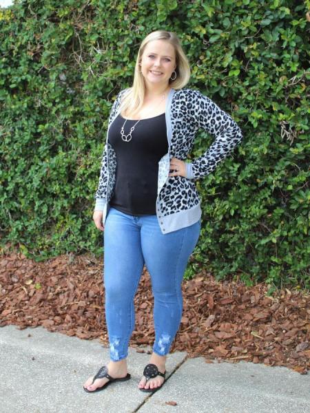 Grey Leopard Cardigan picture