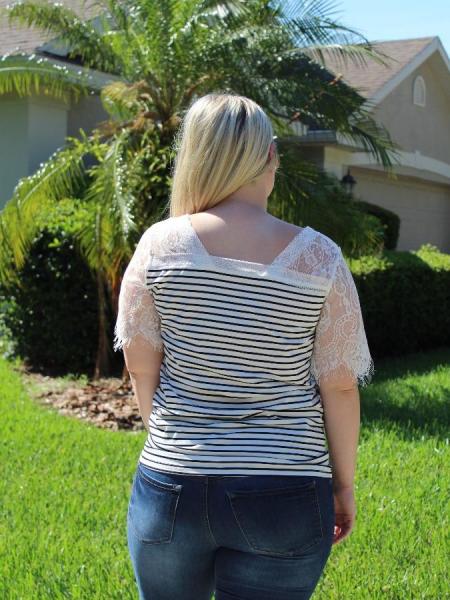 Striped Lace Top picture
