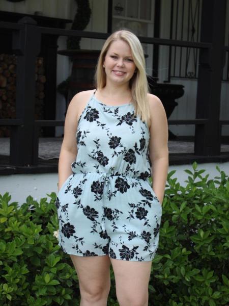 Sage Floral Romper picture