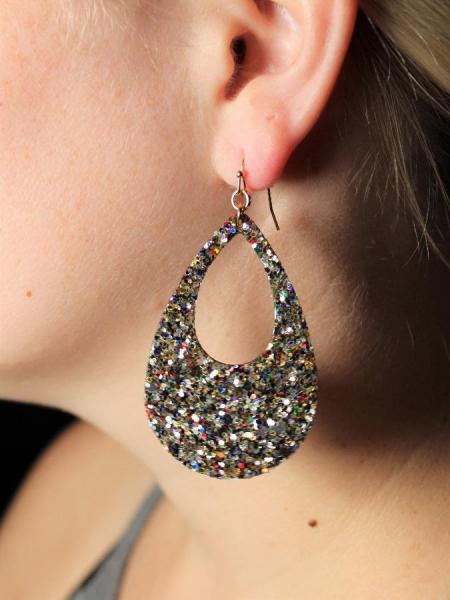 Glitter Drop Earrings