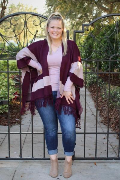 Burgundy Poncho picture