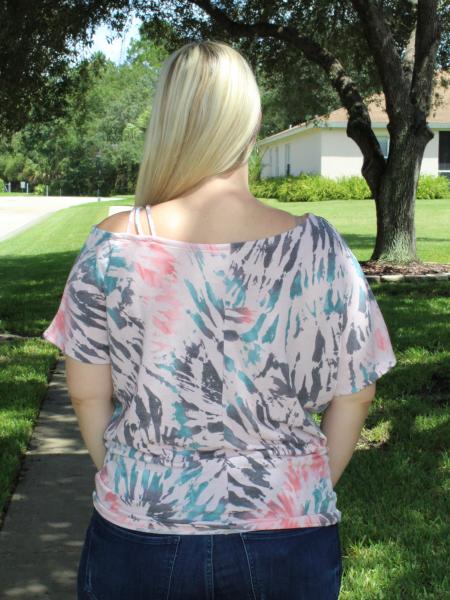 Dusty Pink Tie Dye Top picture