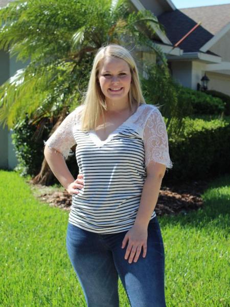 Striped Lace Top picture