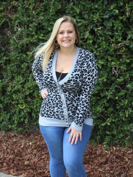 Grey Leopard Cardigan picture