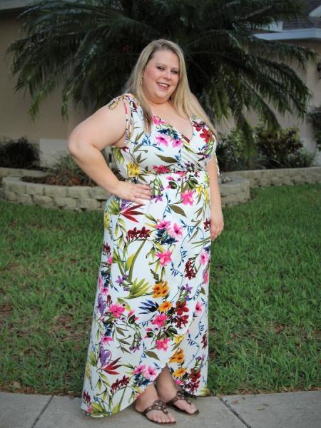 Floral Faux Wrap Dress picture