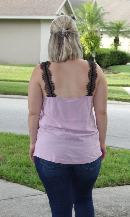 Dusty Pink Lace Tank picture