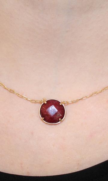 No Attention Necklace - Burgundy