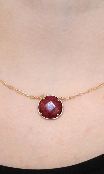 No Attention Necklace - Burgundy picture