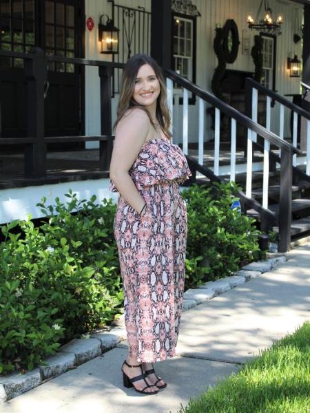 Pink Snakeskin Jumpsuit picture