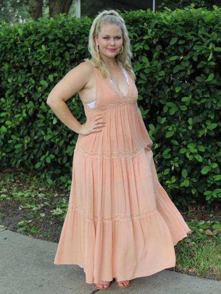 Coral Boho Maxi Dress picture