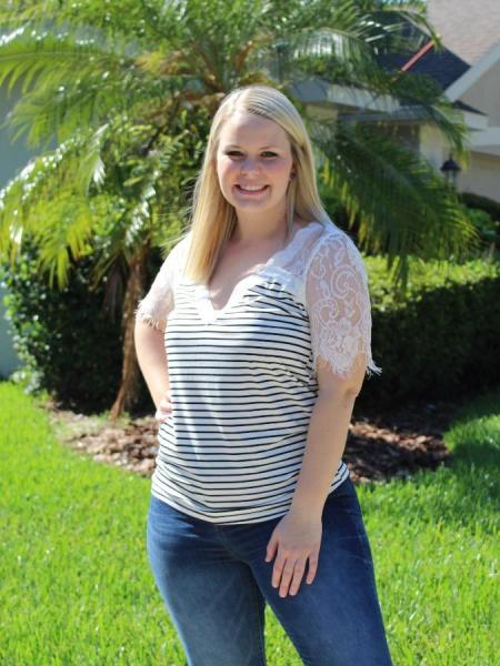Striped Lace Top picture