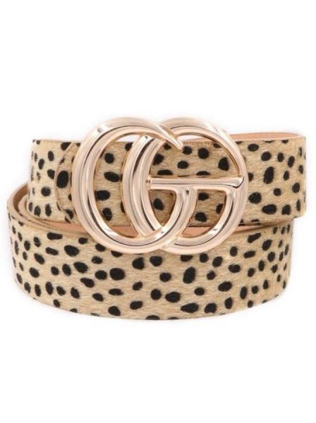 Natural Cheetah Belt