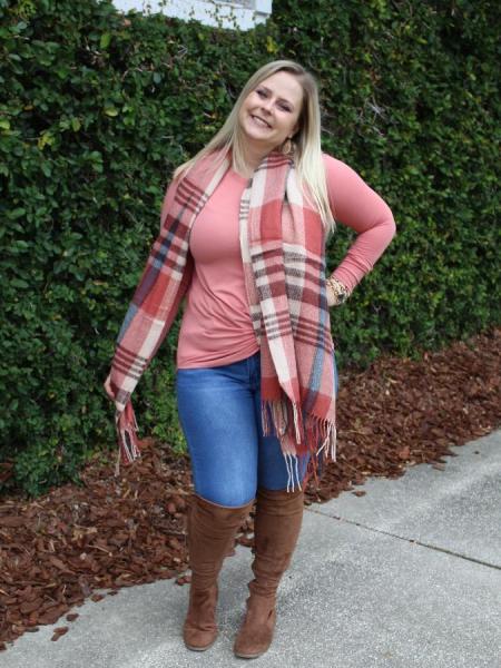 Gina Plaid Scarf