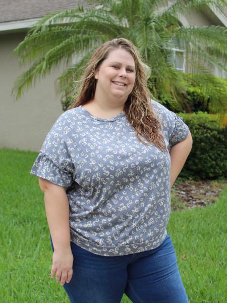 Charcoal Daisy Top - Plus picture