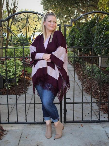 Burgundy Poncho picture