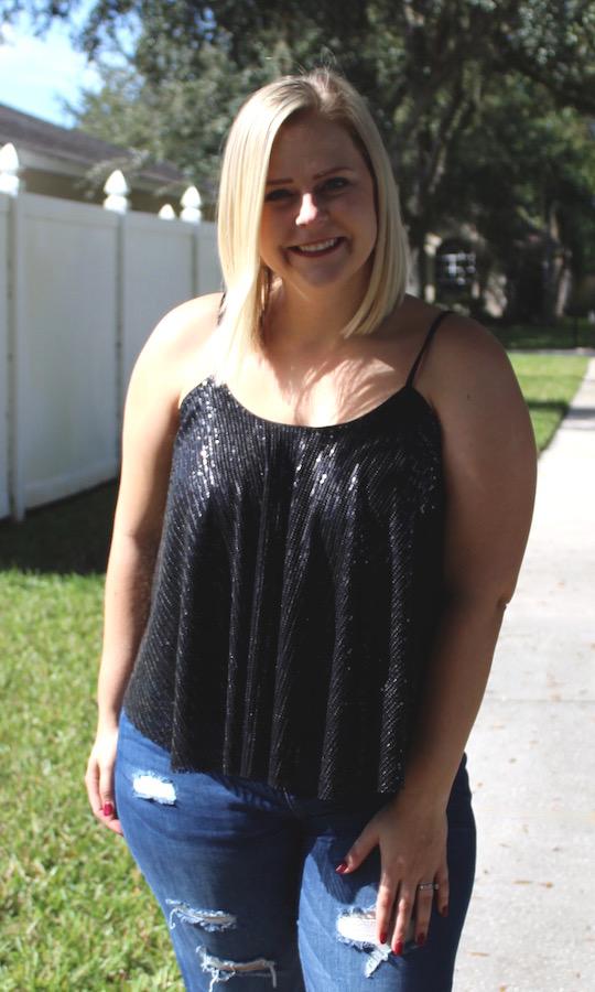 Beautifully Sequin Top - Black