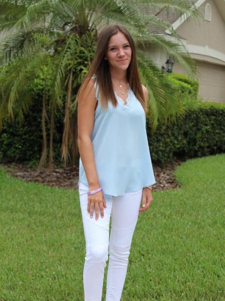 Lacey Blue Tank