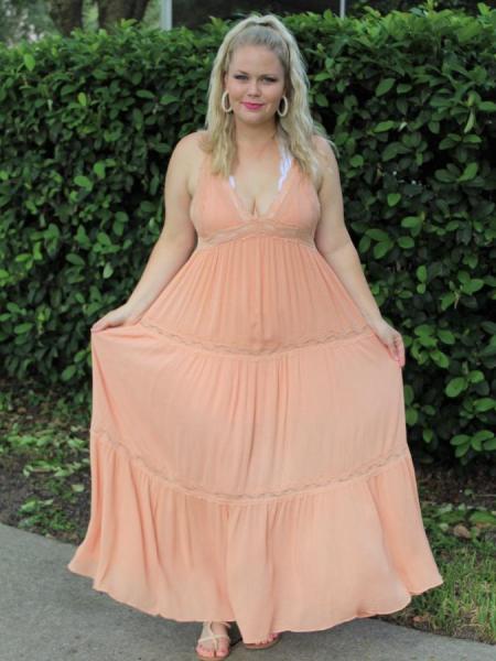 Coral Boho Maxi Dress picture