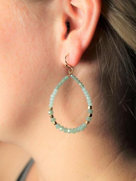 Bella Teardrop Earrings - Mint picture