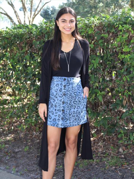 Leopard Denim Skirt picture