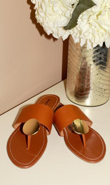 Cognac Flip Flops picture