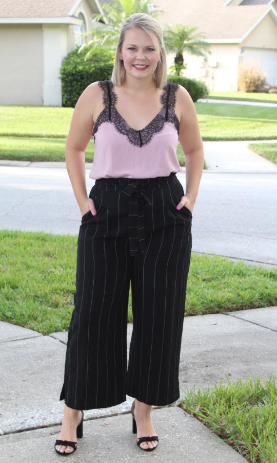 Pinstriped Black Slacks picture