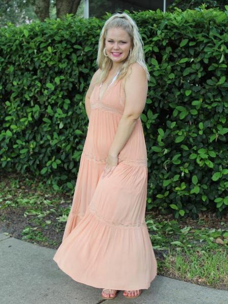 Coral Boho Maxi Dress picture