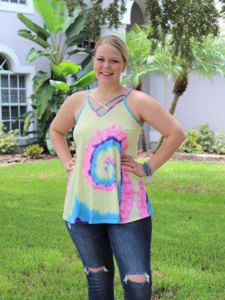 Tie Dye Strappy Tank picture