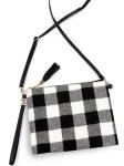 Buffalo Plaid Wristlet - Black