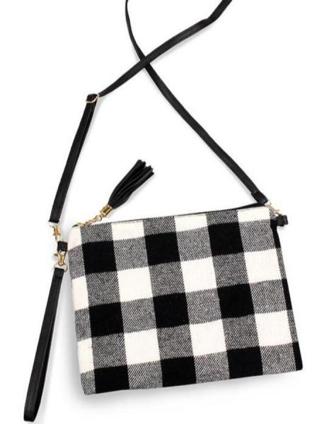 Buffalo Plaid Wristlet - Black picture