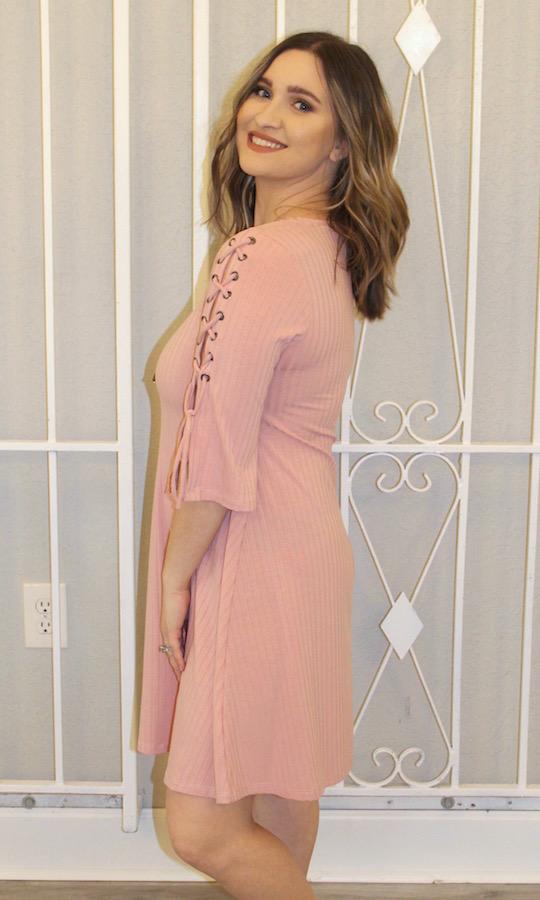 Criss Cross Pink Dress picture