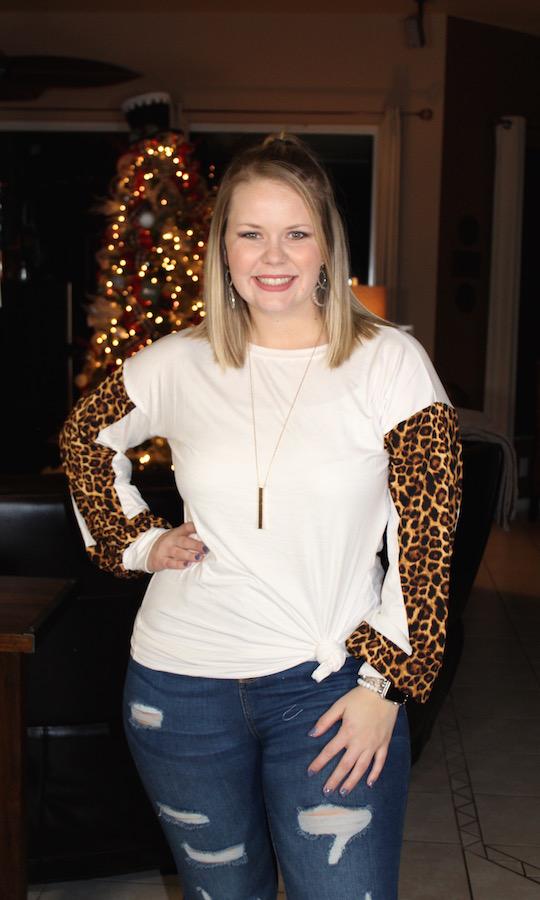 Winter Leopard Top